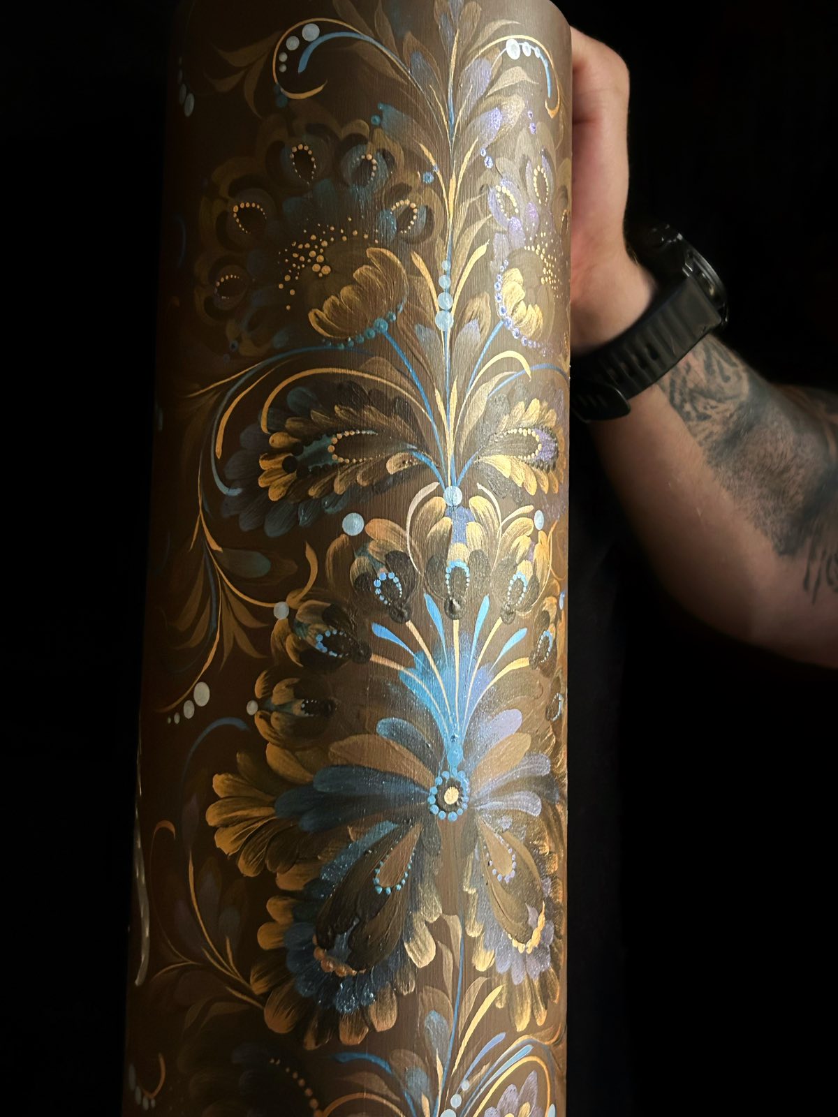 Painted 122mm tube. (1091 AL)