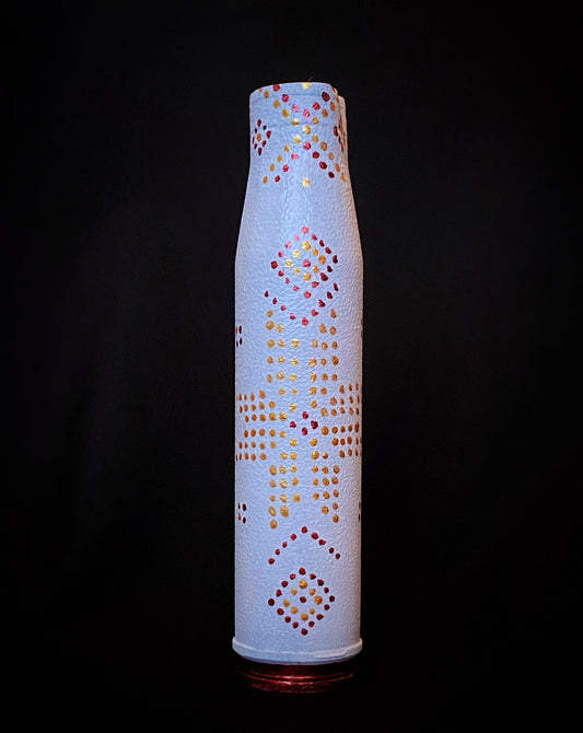 23mm shell with intricate patterns designed by Anna Huliaieva, 15cm tall artwork