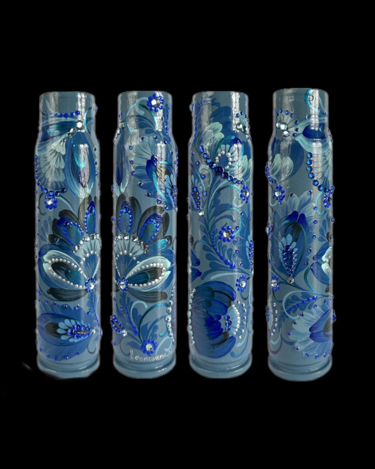 30mm spent shell painted with intricate patterns by Ukrainian artist Anastasia