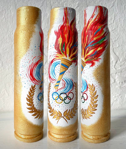 2026 Winter Olympics. Drawn on 30mm shell. (16.5cm tall). (1259 AH)