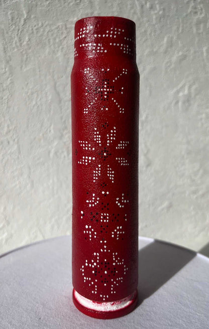 30mm shell painted with Ukrainian motanka artwork by Anna Huliaieva