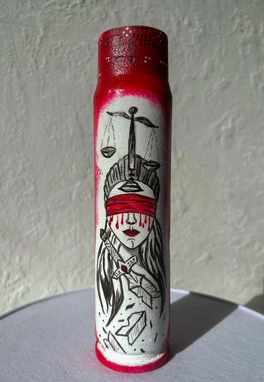 30mm shell painted with Ukrainian motanka artwork by Anna Huliaieva