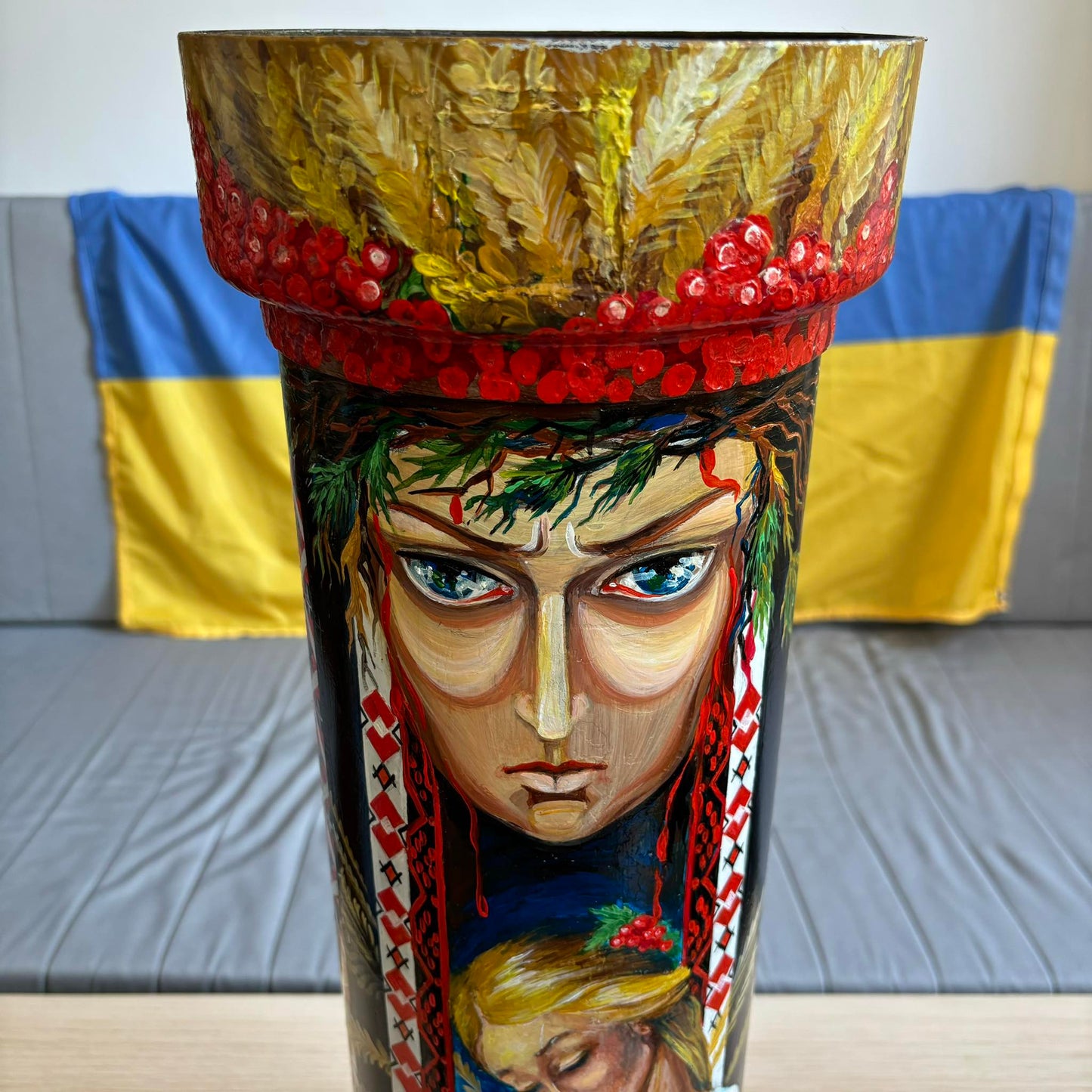 Painted 155mm Shell Container (Tribute to the 93rd Brigade "Kholodnyi Yar")