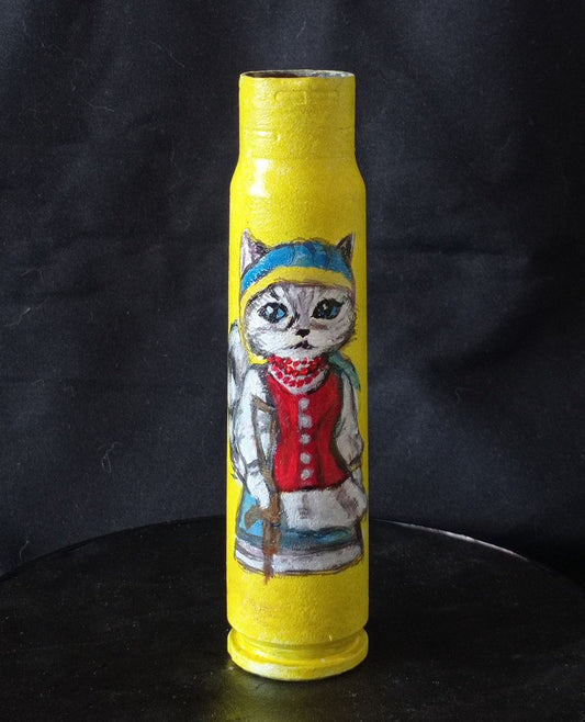x30mm Shell with drawing of cat soldier (#229)
