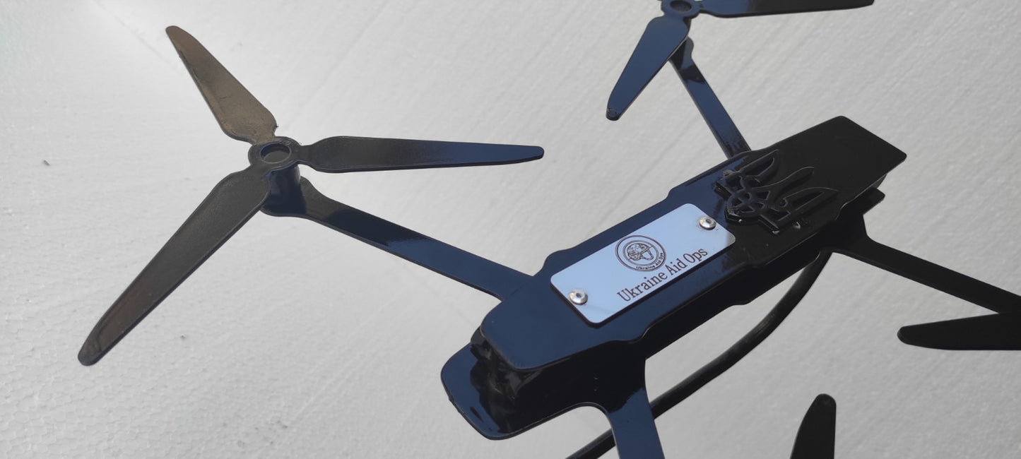 Drone Sculpture with UAO Engraved Logo (25x25cm)