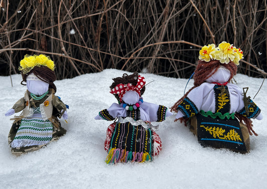 Three Handmade Ukrainian Dolls. (1247 OV)