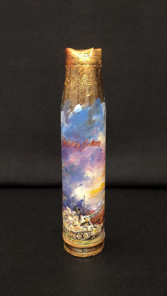 30mm shell painted with Leaning Pisa artwork by Inna Zubok titled Thank you Italy