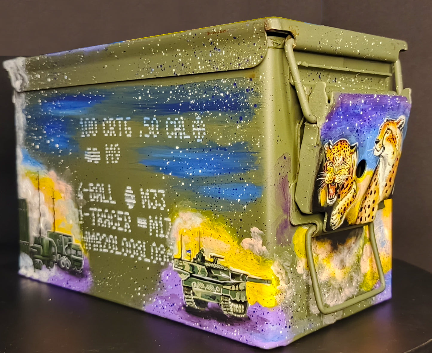 Germany: Painted .50 caliber ammo box - Thank you Germany.