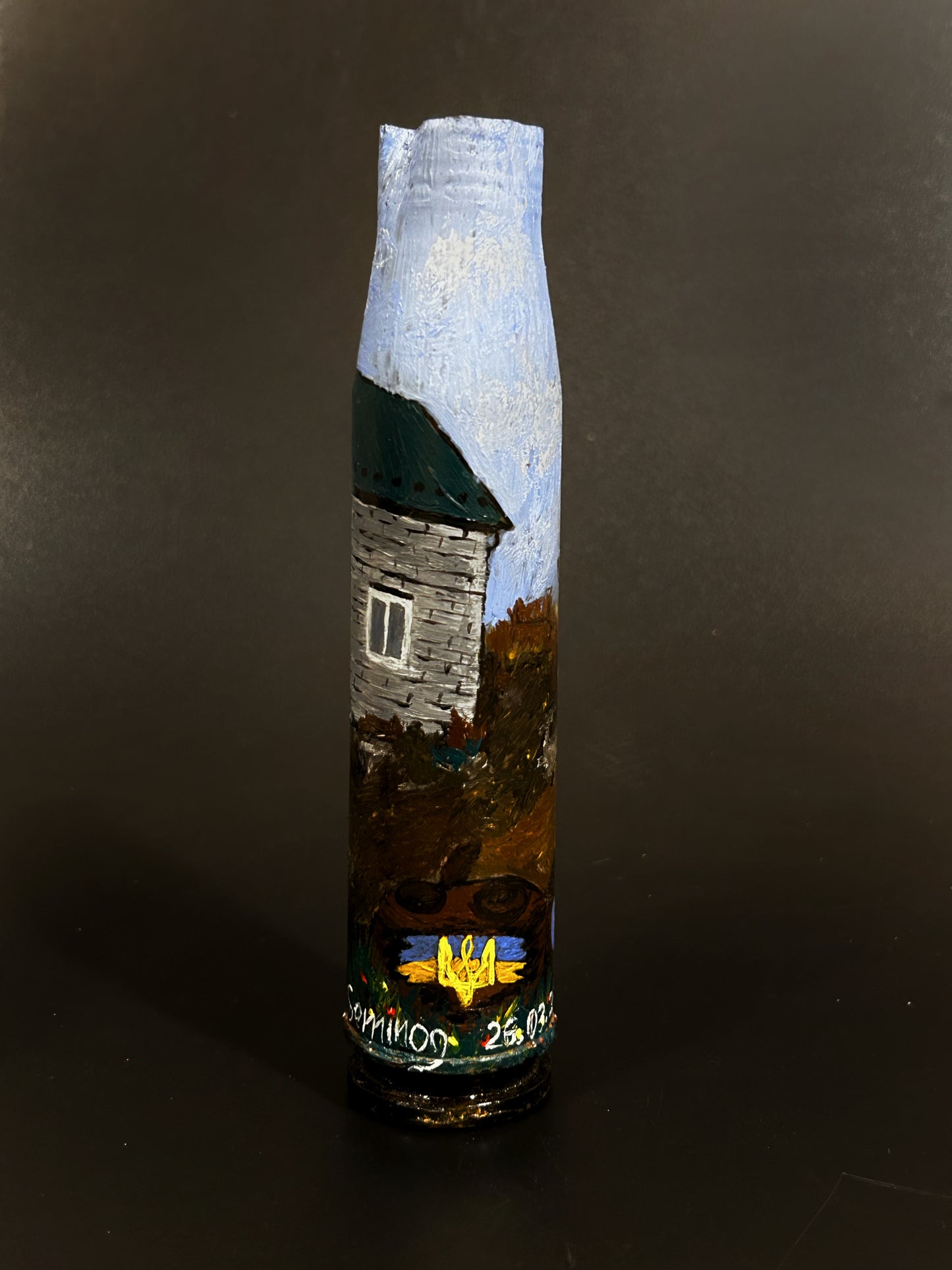30mm shell with drawing of Seminog's rebuild house. (#708)