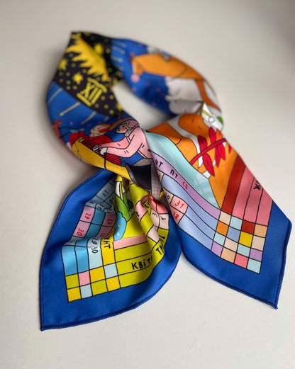 Scarf designed in Ukraine. (70x70cm). (1179 KS)