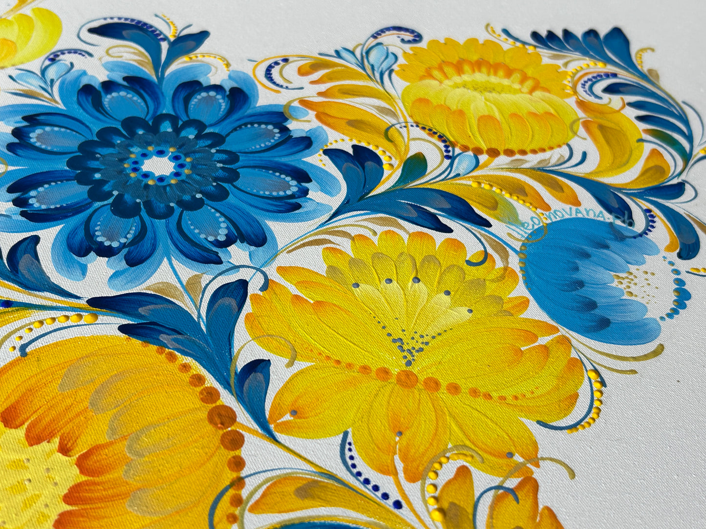 Map of Ukraine painted on canvas (1145 AL)