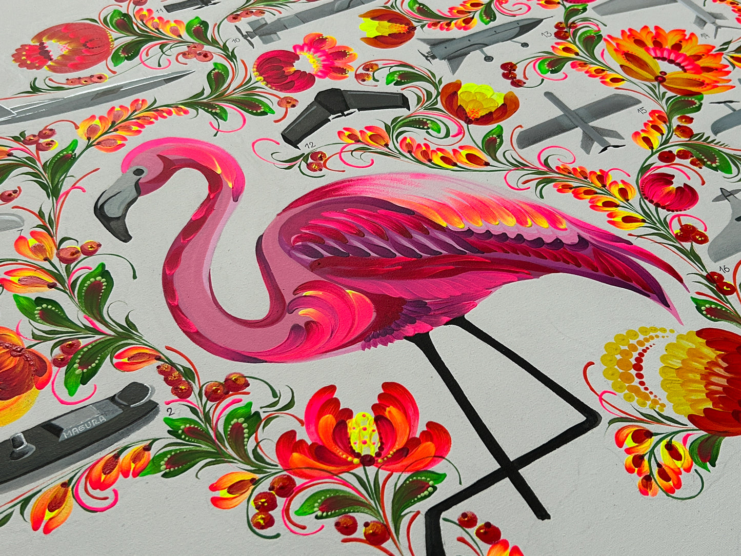 Map of drones made in Ukraine. (61.5 x 91.5cm). (1155 AL)