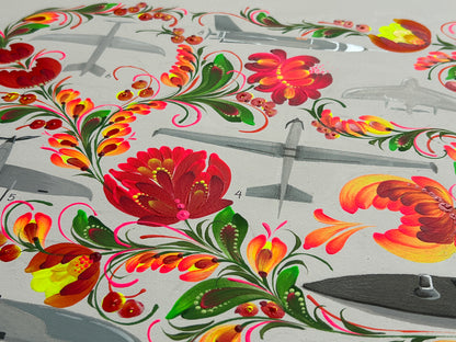 Map of drones made in Ukraine. (61.5 x 91.5cm). (1155 AL)