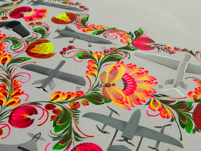 Map of drones made in Ukraine. (61.5 x 91.5cm). (1155 AL)