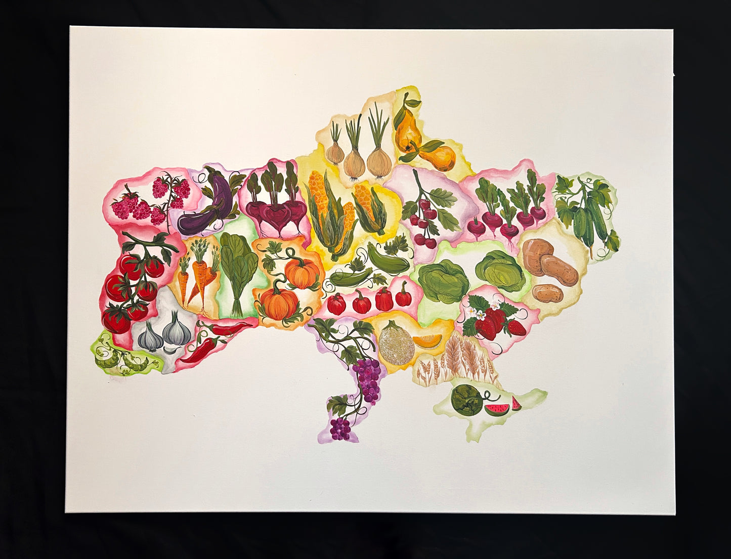 Map of Ukrainian Harvest. (61.5 x 91.5cm). (1156 AL)