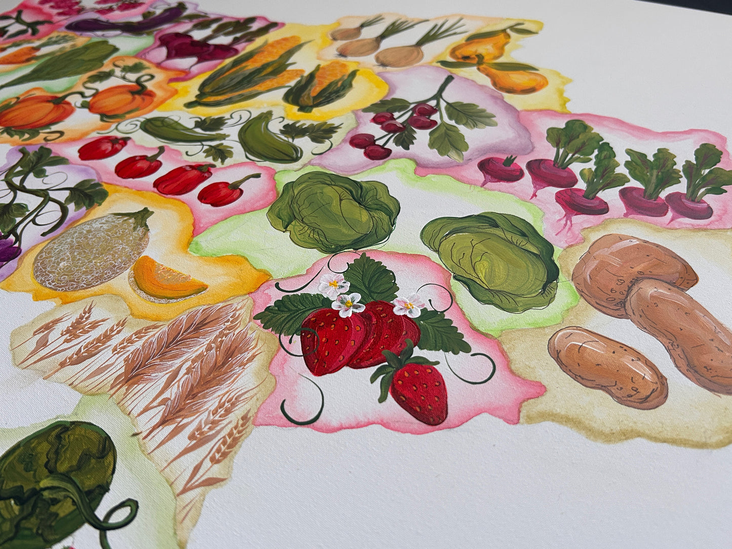 Map of Ukrainian Harvest. (61.5 x 91.5cm). (1156 AL)