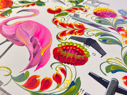 Map of drones made in Ukraine. (61.5 x 91.5cm). (1178 AL)