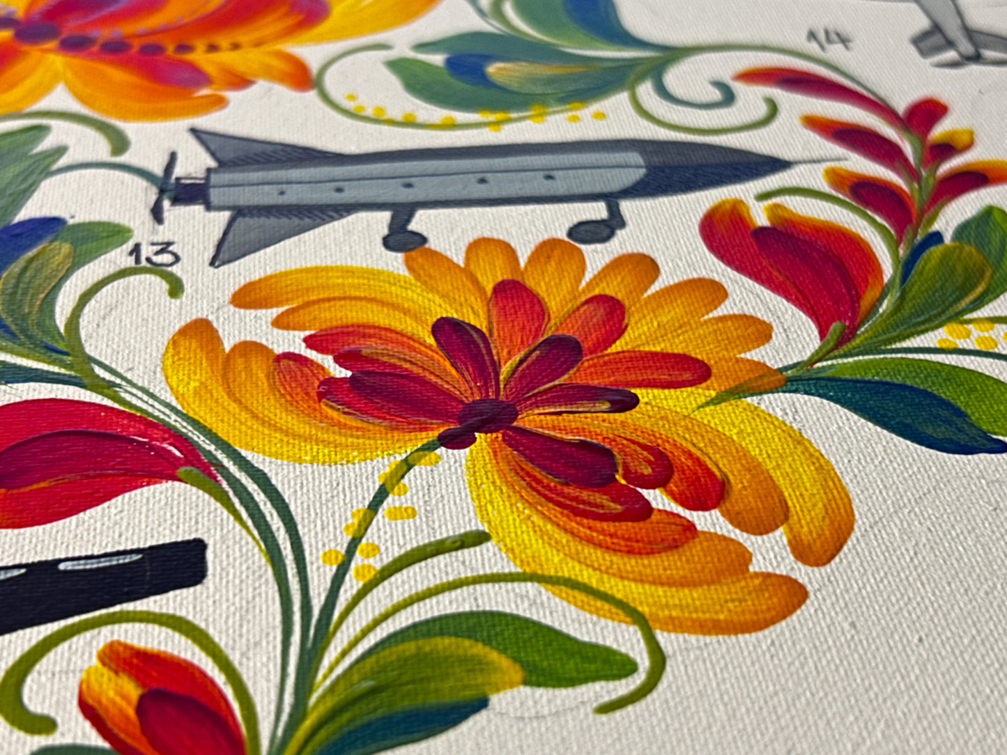 Map of drones made in Ukraine. (61.5 x 91.5cm). (1178 AL)