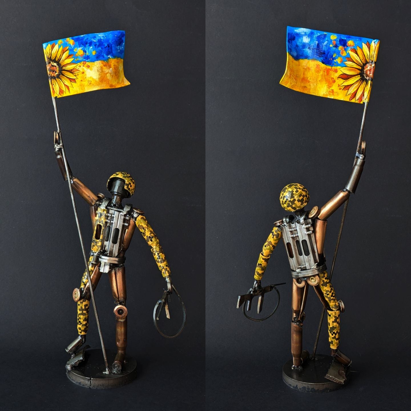 Ukrainian Soldier with Flag (27cm) (1131 CR)