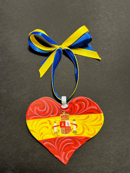 Spain: Iron Heart ornament made from 122mm grad rocket. Thank you Spain.