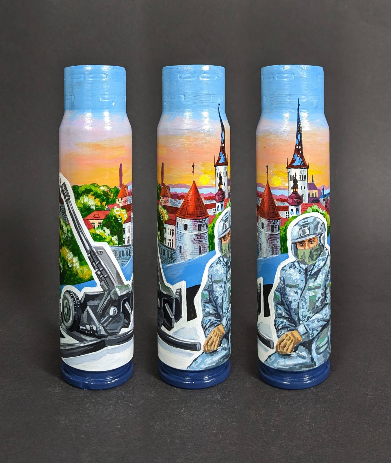 ".Thank you Estonia." Painted 30mm shell.