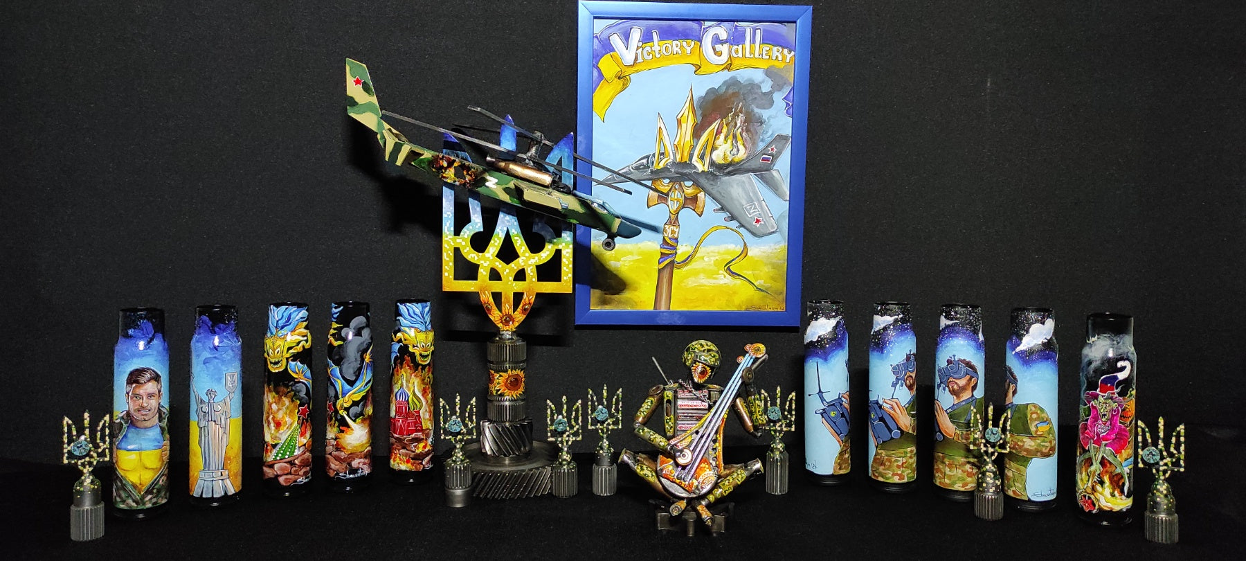 Victory Gallery: Unique Ukrainian Art Made from Battlefield Shells