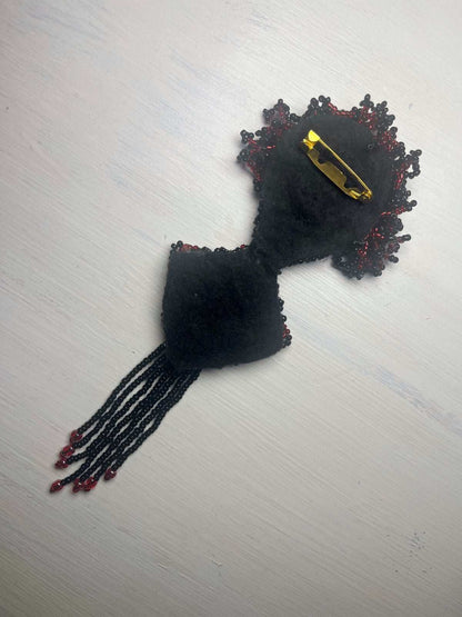Brooch with flechette designed by Ukrainian artist Anna Huliaieva, 11-12cm long, from Kyiv Oblast 2022