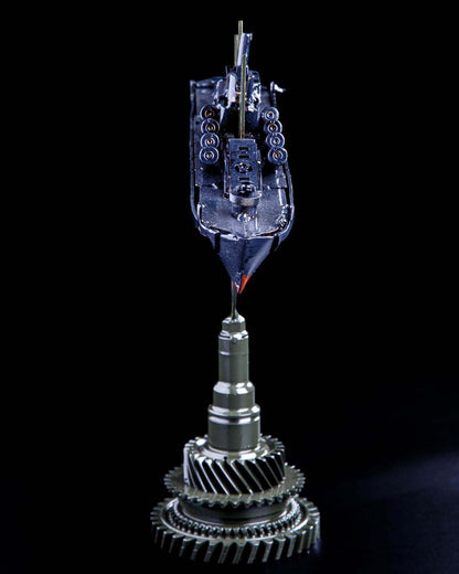 Cruiser Moskva impaled on Tryzub symbol artwork