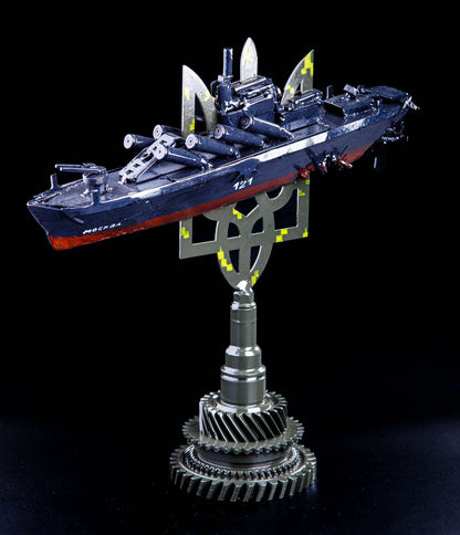 Cruiser Moskva impaled on Tryzub symbol artwork