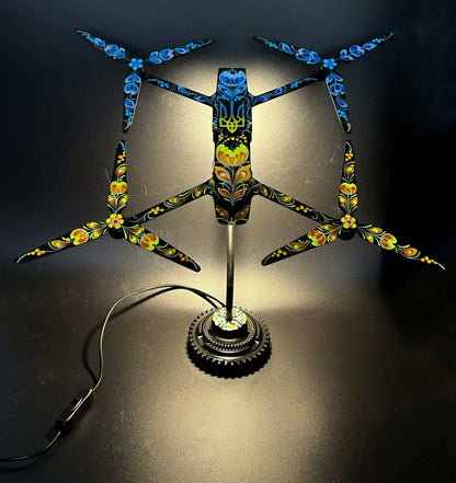 Drone Lamp by Hisoshi Art Studio, 43x34cm with 138cm wire, European 220V outlet