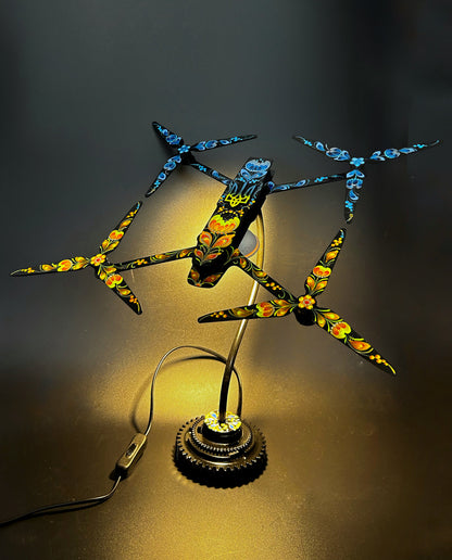Drone Lamp 43x34cm designed by Hisoshi Art Studio with 138cm wire and European 220V outlet