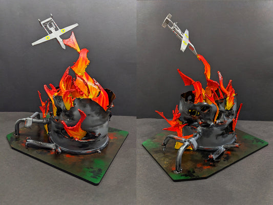 Russian fuel storage container struck by Ukraine. (1174 CR)