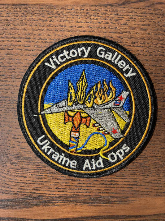 Patch - UAO Victory Gallery supporting Ukrainian defenders with proceeds funding critical equipment