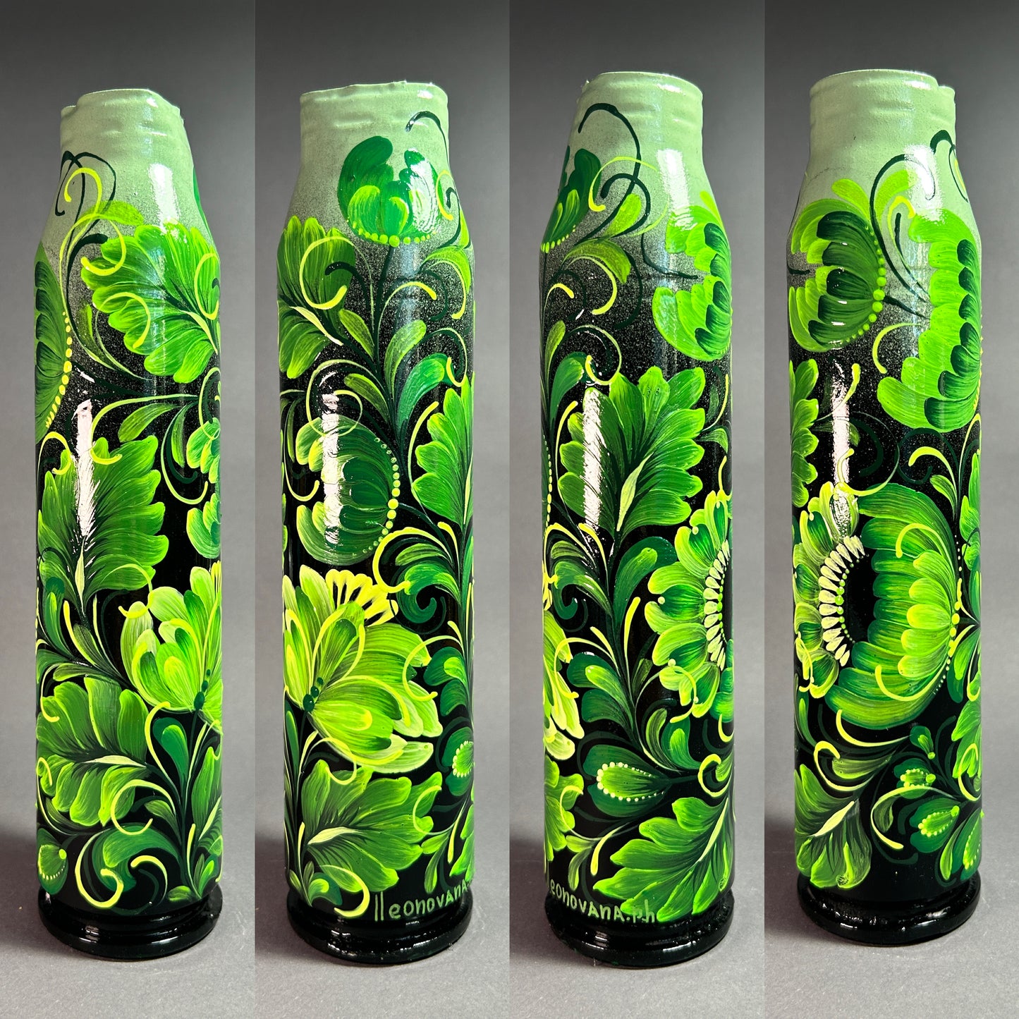 Gepard-Hülse, abgefeuerte Hülse mit Zeichnung von Mustern. (1157 AL)