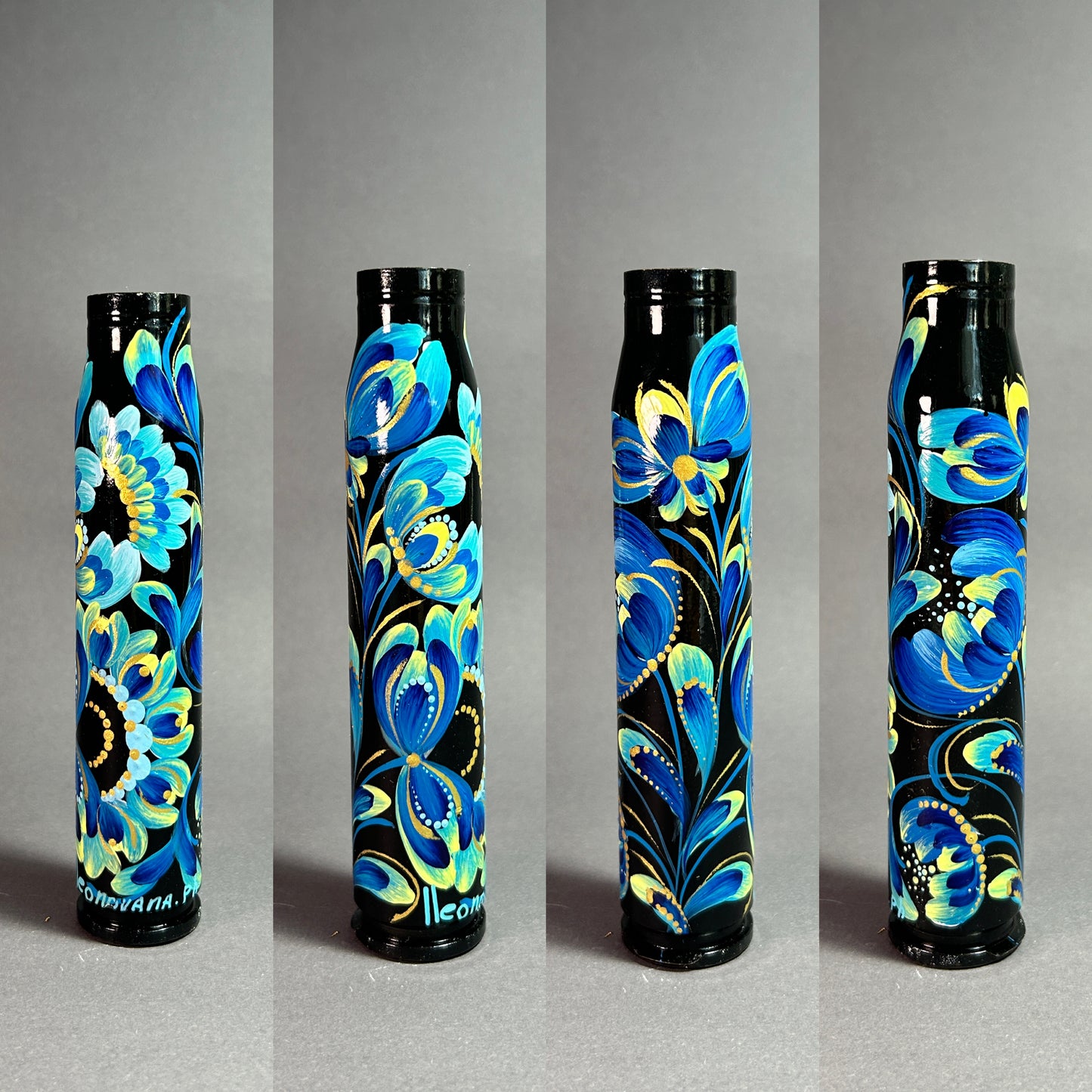 Estojo de 30mm gasto com desenho de padrões. (1146 AL)