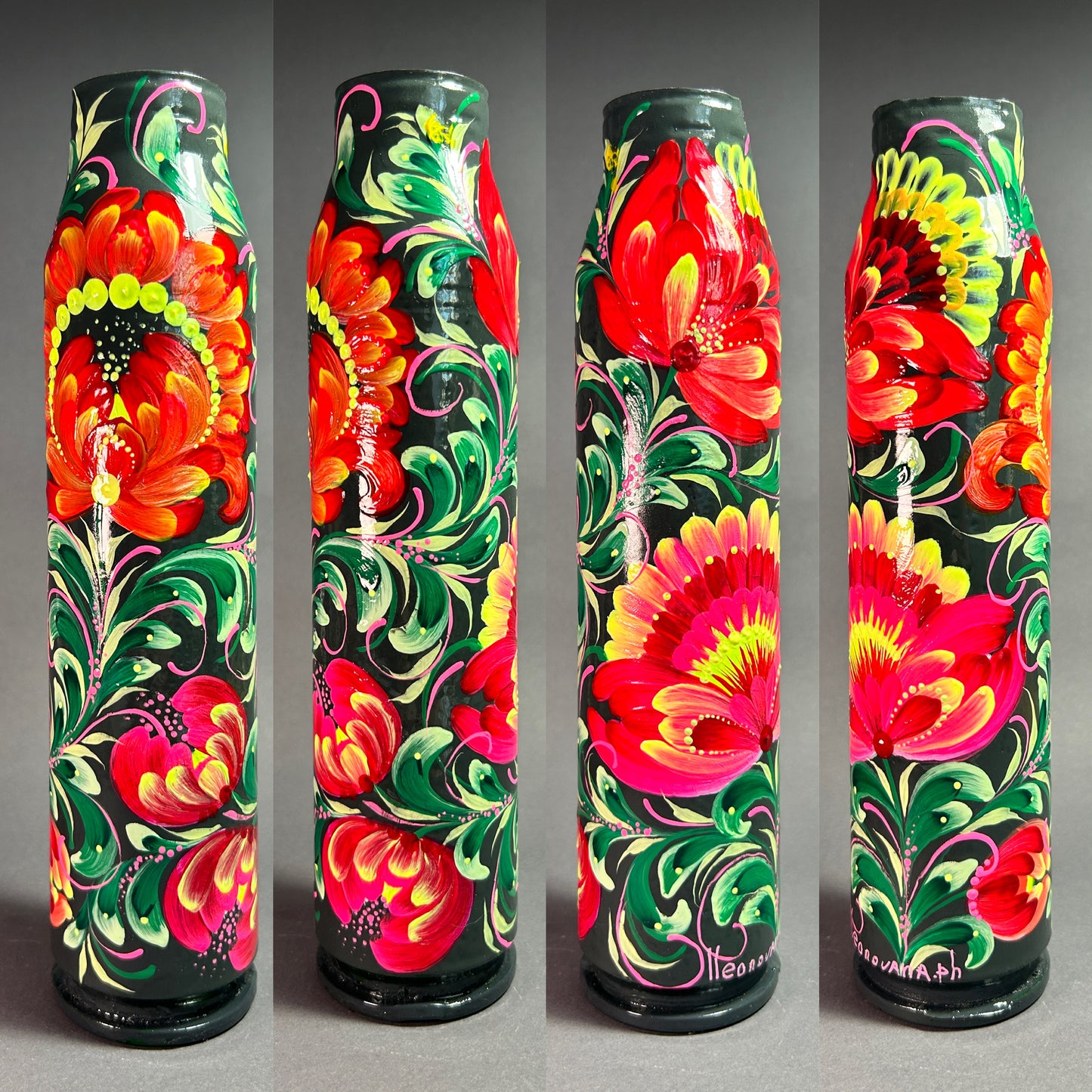 Gepard-Hülse, abgefeuerte Hülse mit Zeichnung von Mustern. (1161 AL)