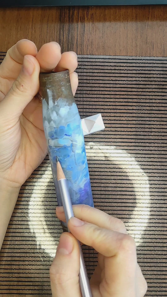 Italia: Torre inclinada de Pisa dibujada en dibujo de carcasa de 30 mm - Gracias Italia. (IZ)