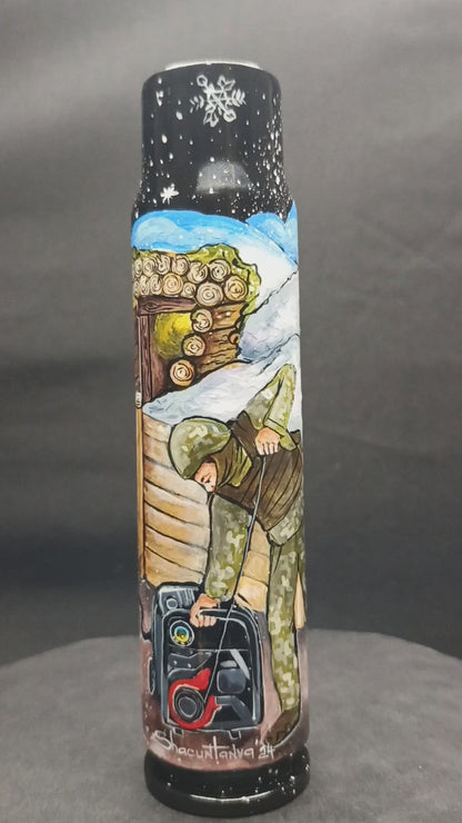 Ukrainian Trench. Painted on 30mm shell.