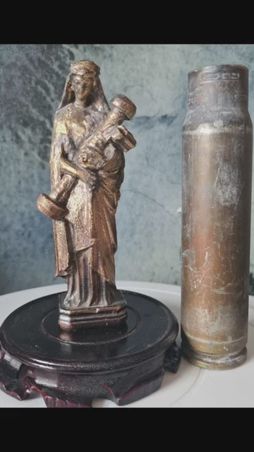 Saint Javelot - Statue moulée à base de véritables munitions (17 cm)