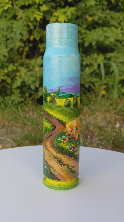 30mm shell with drawing of rural road (#801)