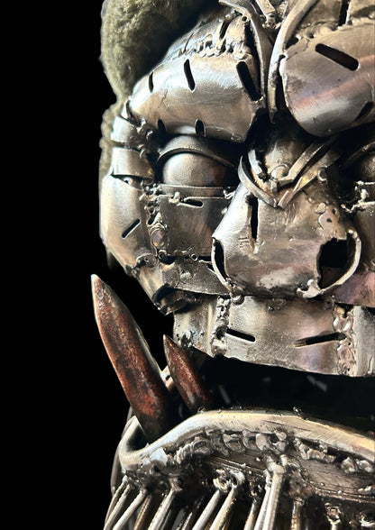 Ork artwork representing Russian occupant by Dmytro Shiyanov at Victory Gallery exhibit