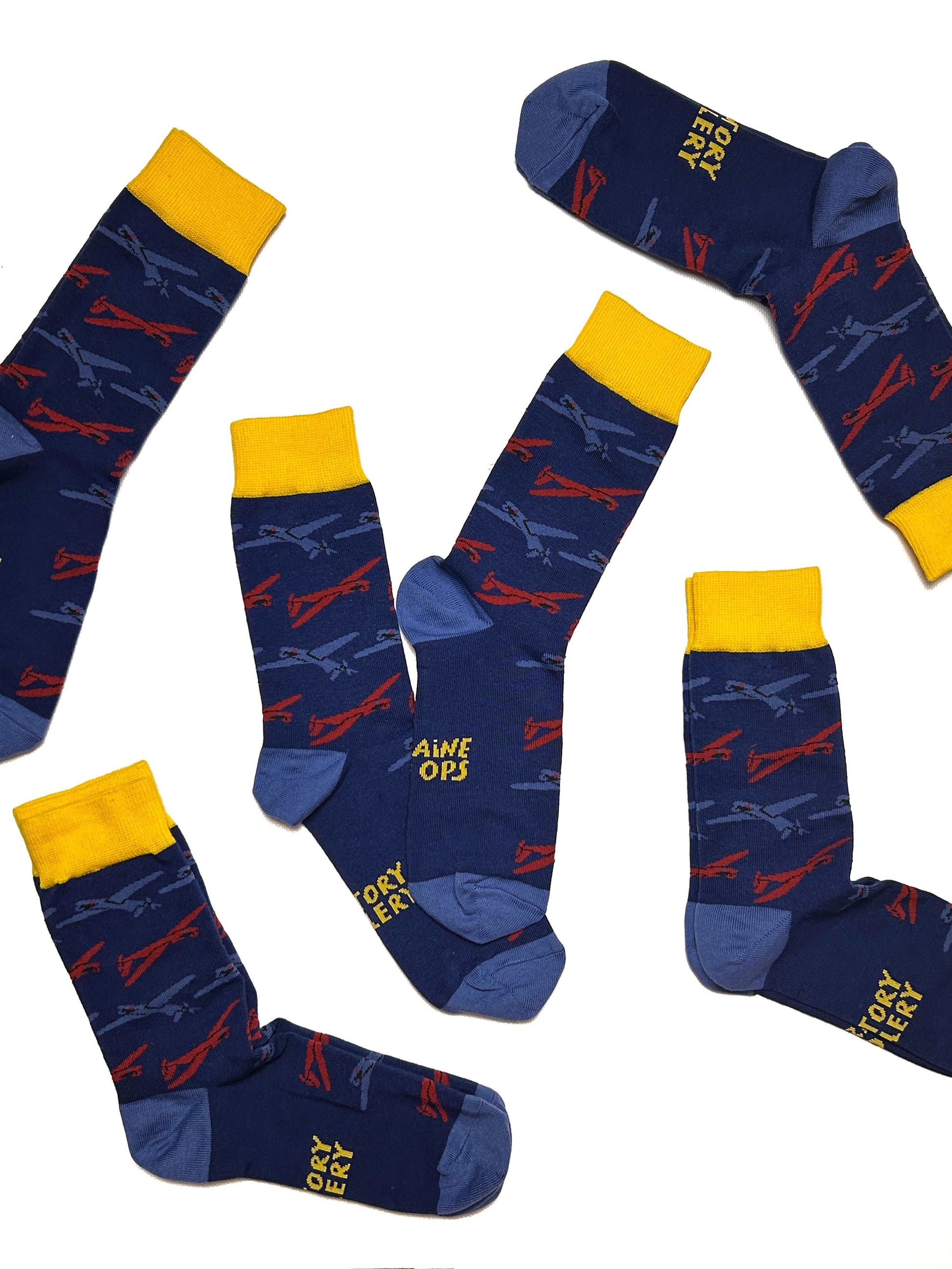 Shark Drone Socks first pair with size and material details shipping in December