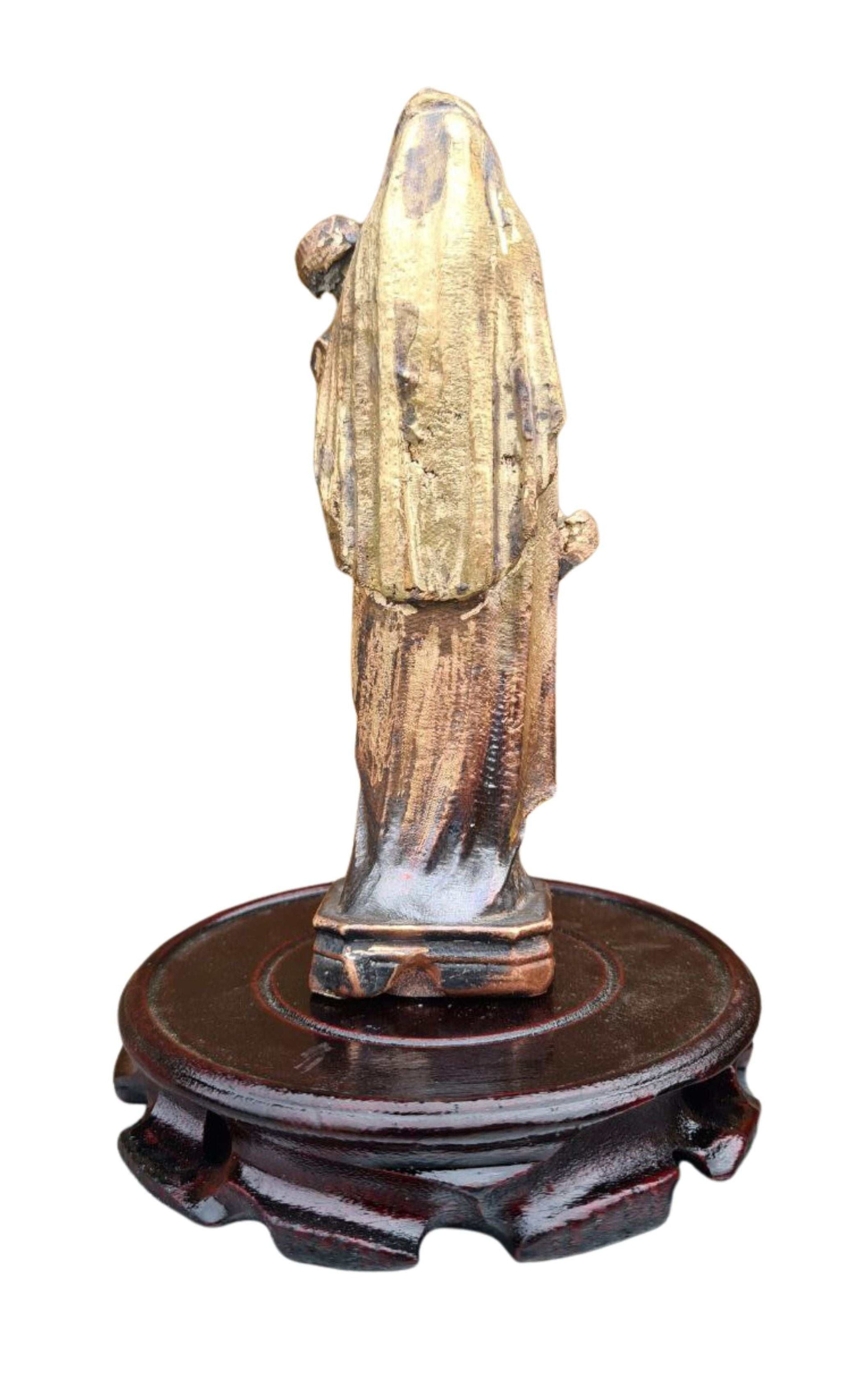 St. Javelin statue made from real ammunition symbolizing Ukraine's protector, 17 cm tall