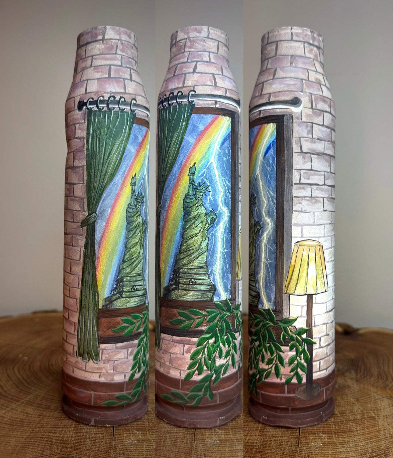 Statue of Liberty painted on Gepard shell in Kyiv oblast by Anna Huliaeva during wartime with Germany focus