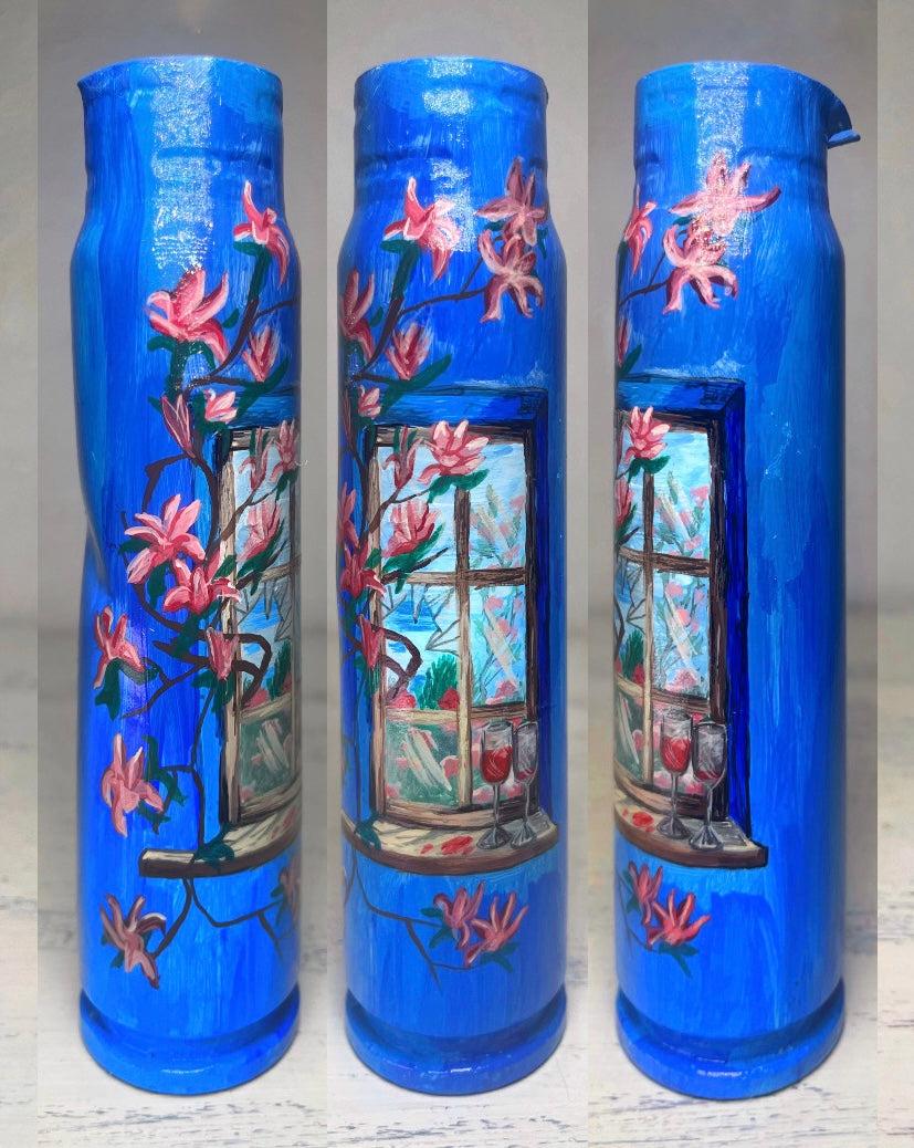 The window view artwork drawn on 30mm shell by Anna Huliaieva
