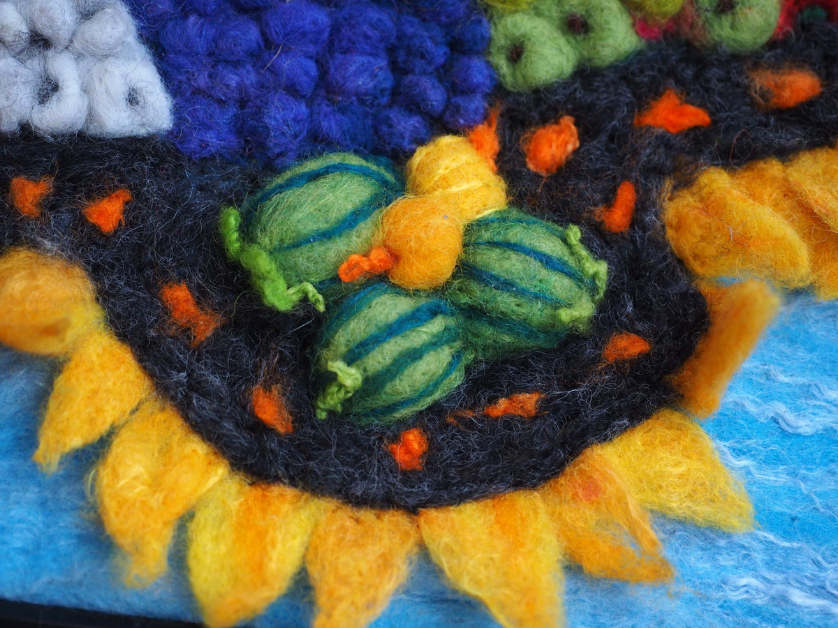 Ukrainian Rich Soil wool artwork by Tetiana Averian 40x50cm