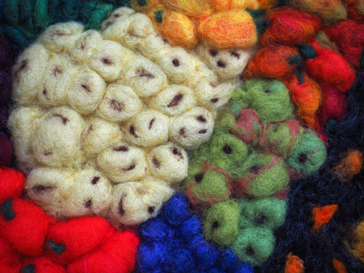 Ukrainian Rich Soil wool artwork 40x50cm by Tetiana Averian