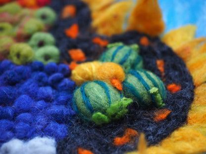 Ukrainian Rich Soil wool artwork by Tetiana Averian 40x50cm