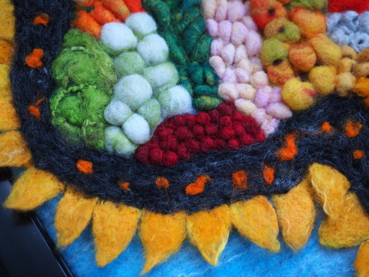 Ukrainian Rich Soil wool artwork by Tetiana Averian 40x50cm