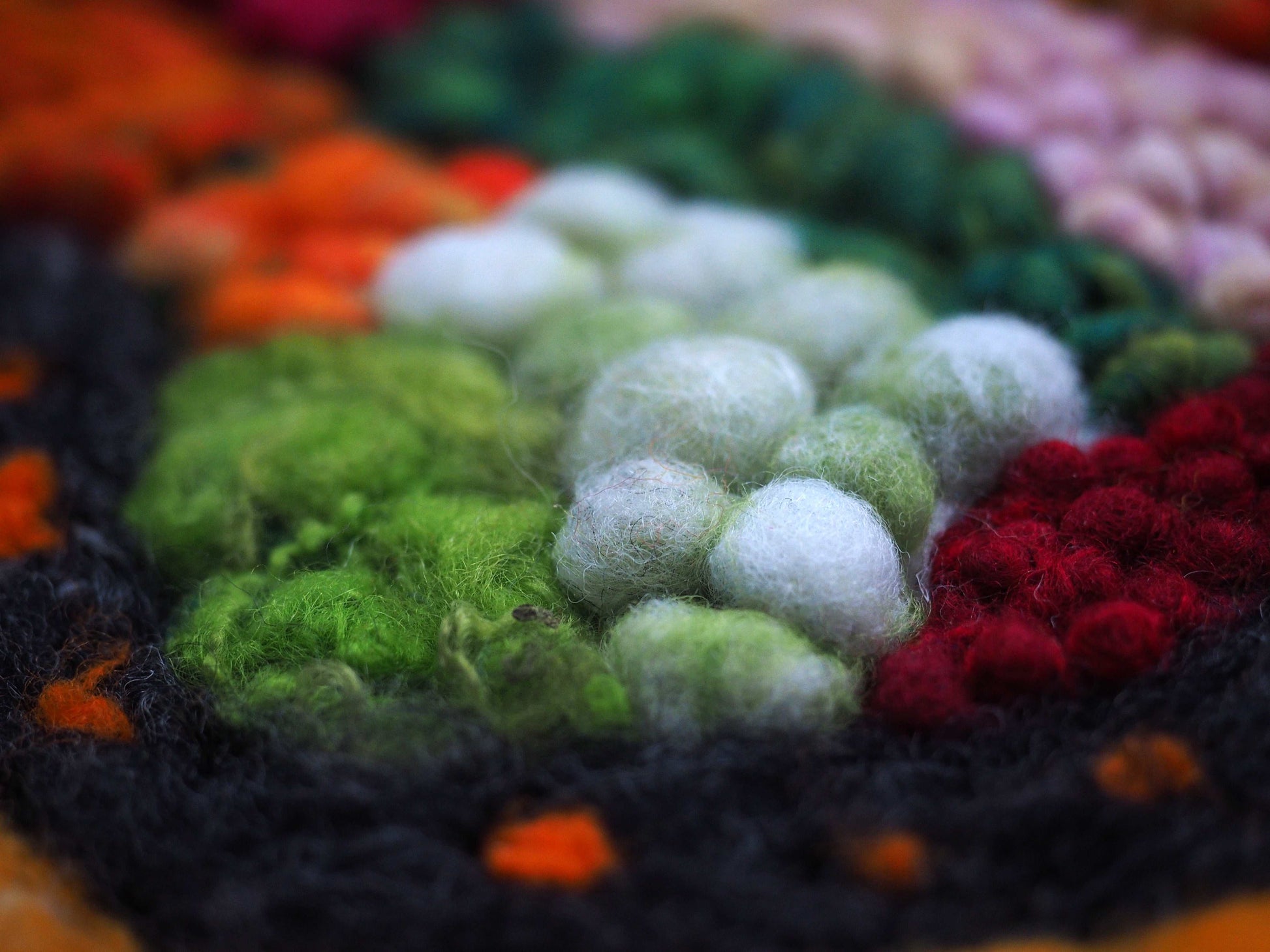 Ukrainian Rich Soil wool artwork by Tetiana Averian 40x50cm